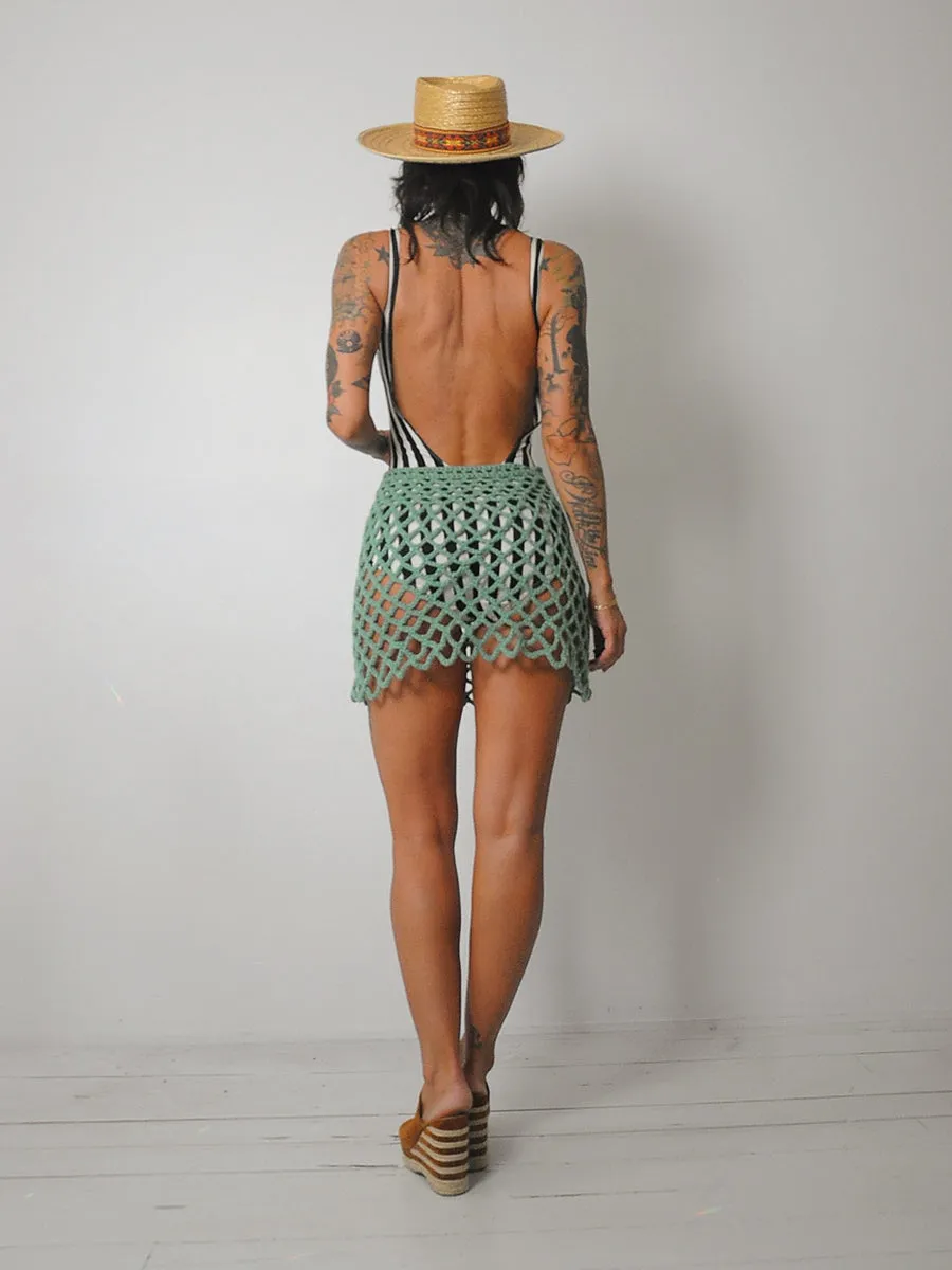 1970's Fishnet Crochet Skirt