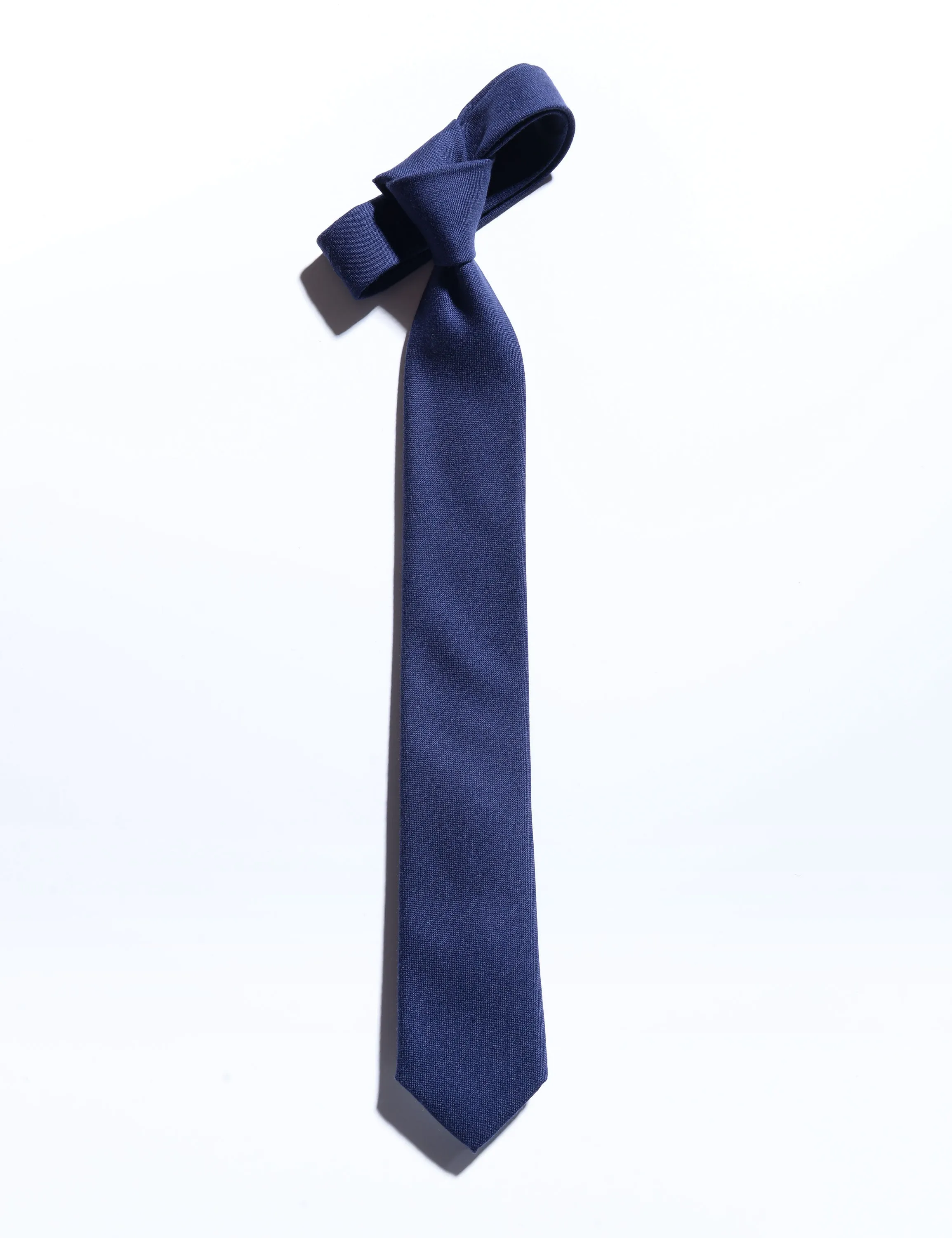 Cashmere Plainweave Tie - Navy