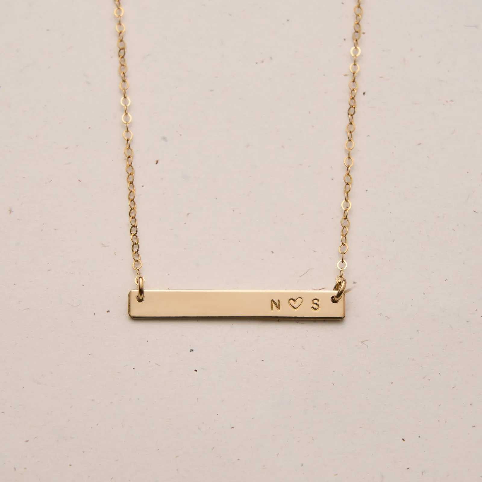 Eva • Short Skinny Bar Necklace