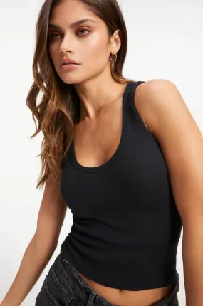 Good American  Rib Tank in Black