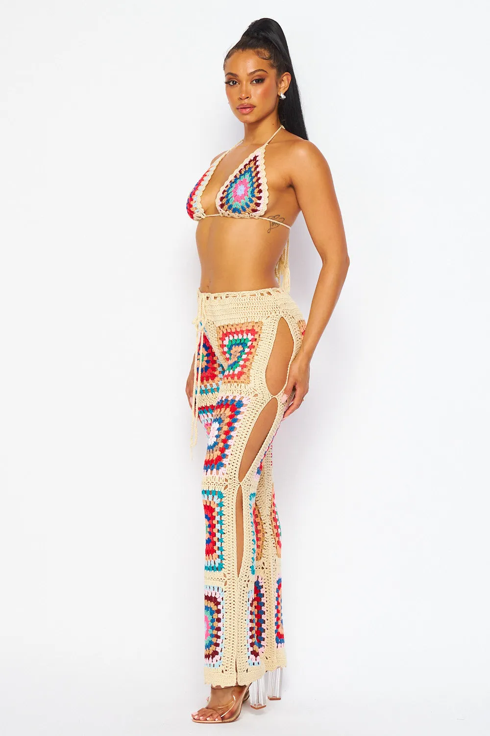 Hot & Delicious Women's Multi Crochet Pant