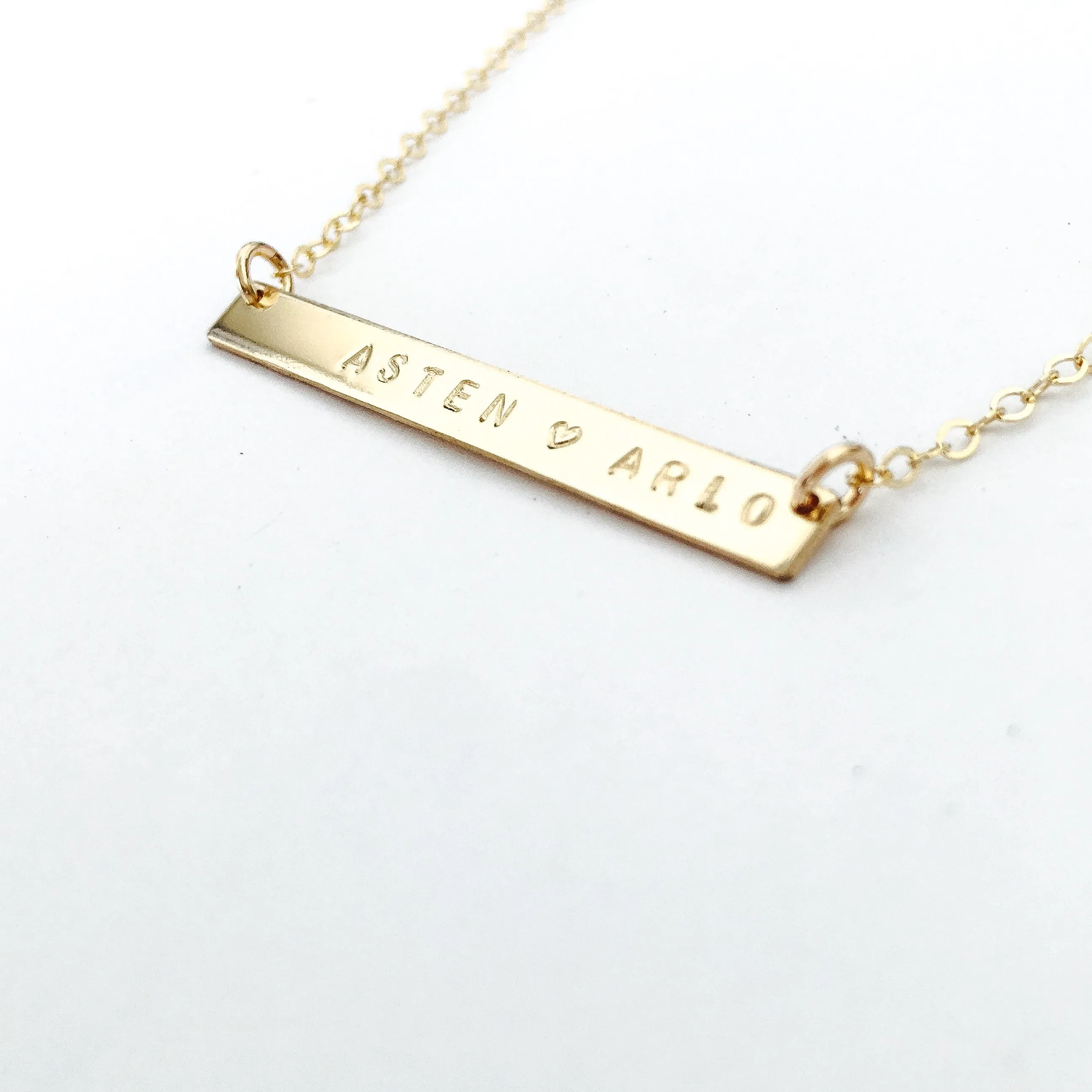 Isla • Long Skinny Bar Necklace