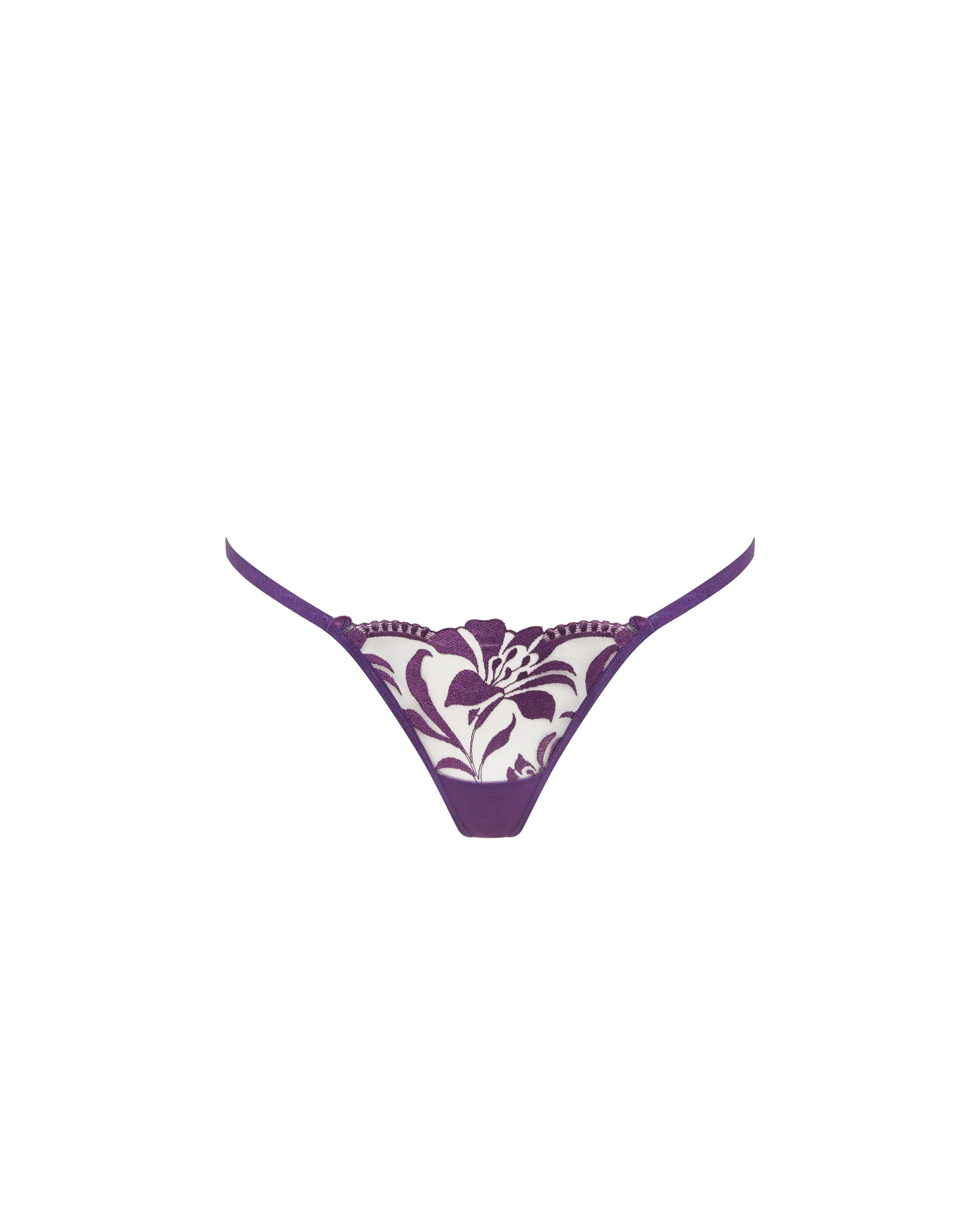 Leonora Thong Acai Purple/Sheer