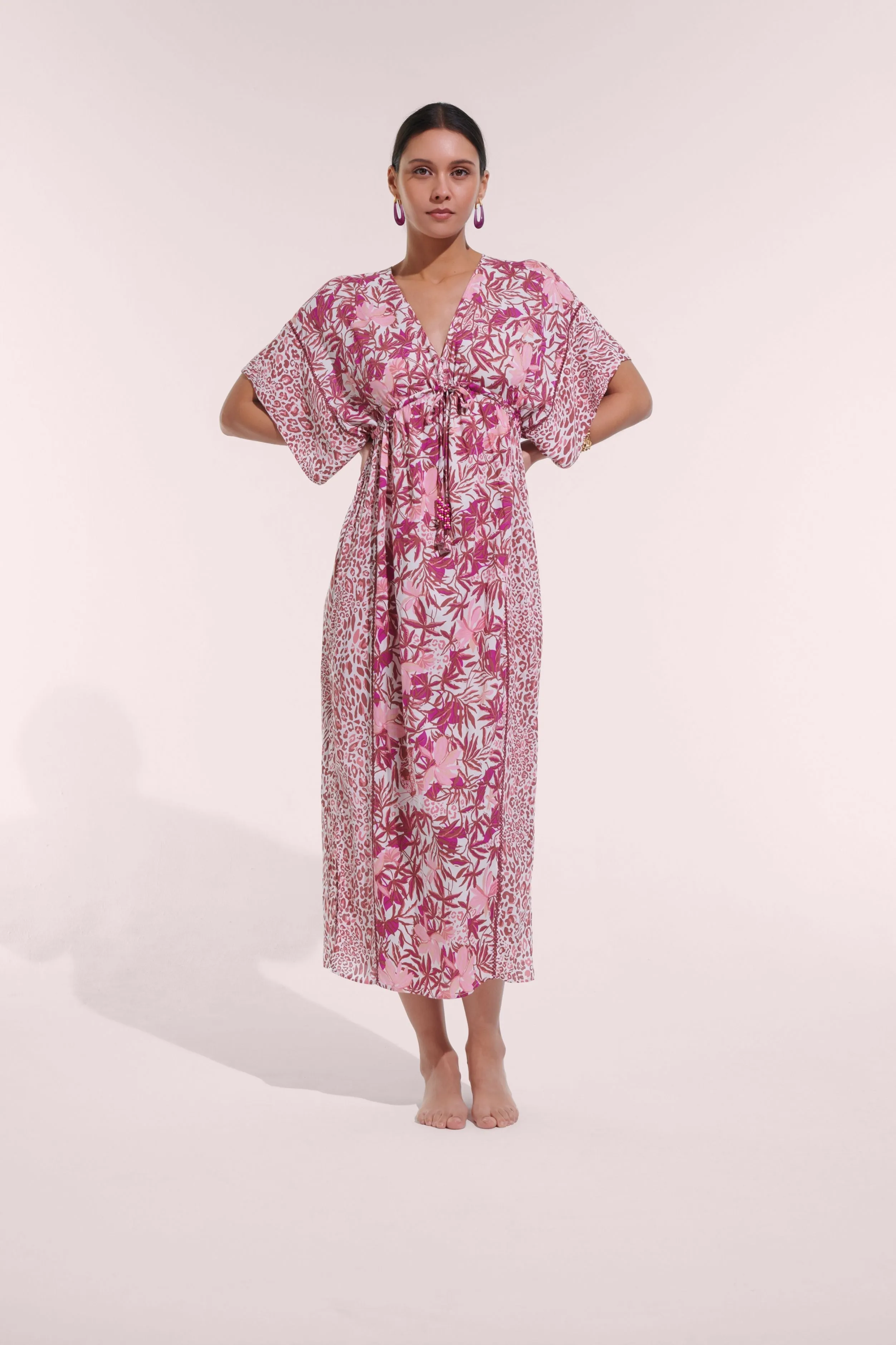 Long Kaftan Amaya - Pink Orchid