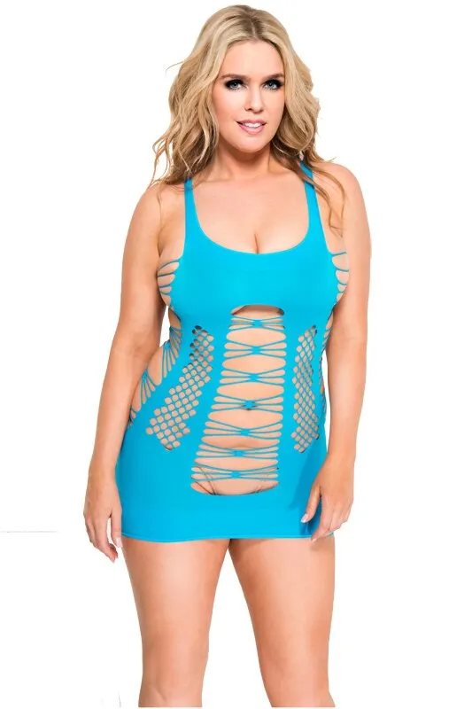 Men and Ladies Little Turquoise Dress Strappy Mini Dress