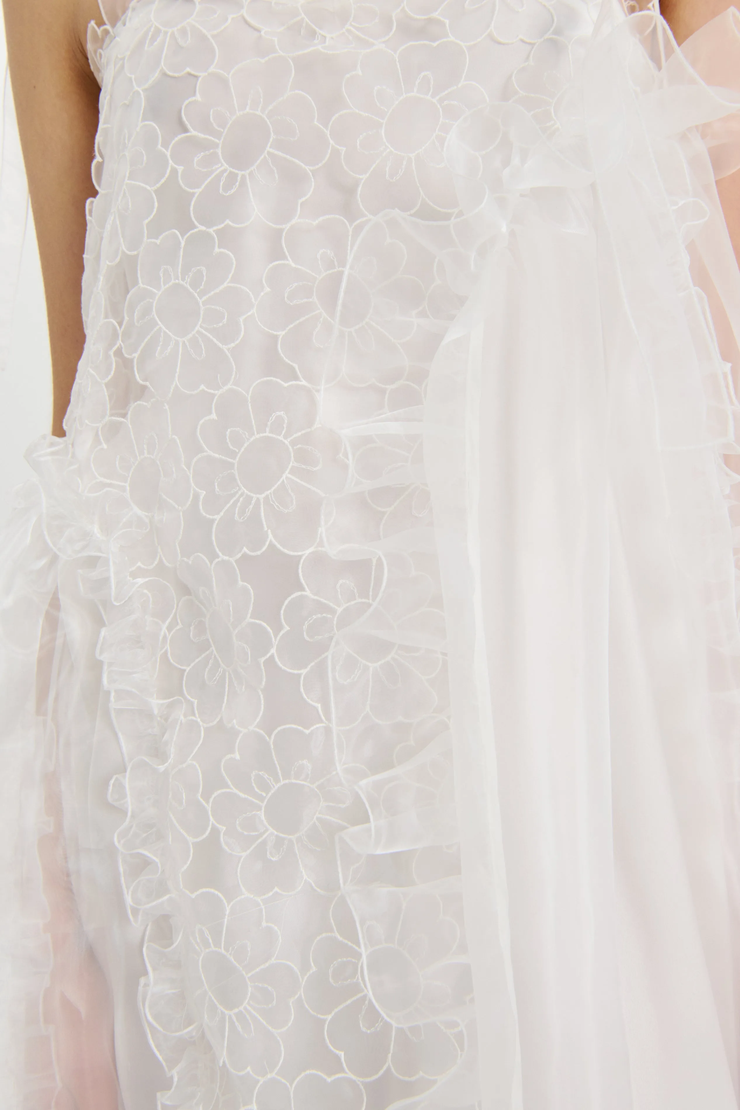 OSWALD | DRESS MAGNOLIA EMBROIDERY WHITE