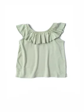 Ruffle Bamboo Top - Desert Sage