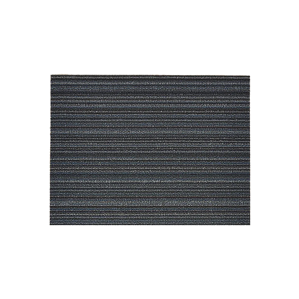 SKINNY STRIPE SHAG DOORMAT, BLUE