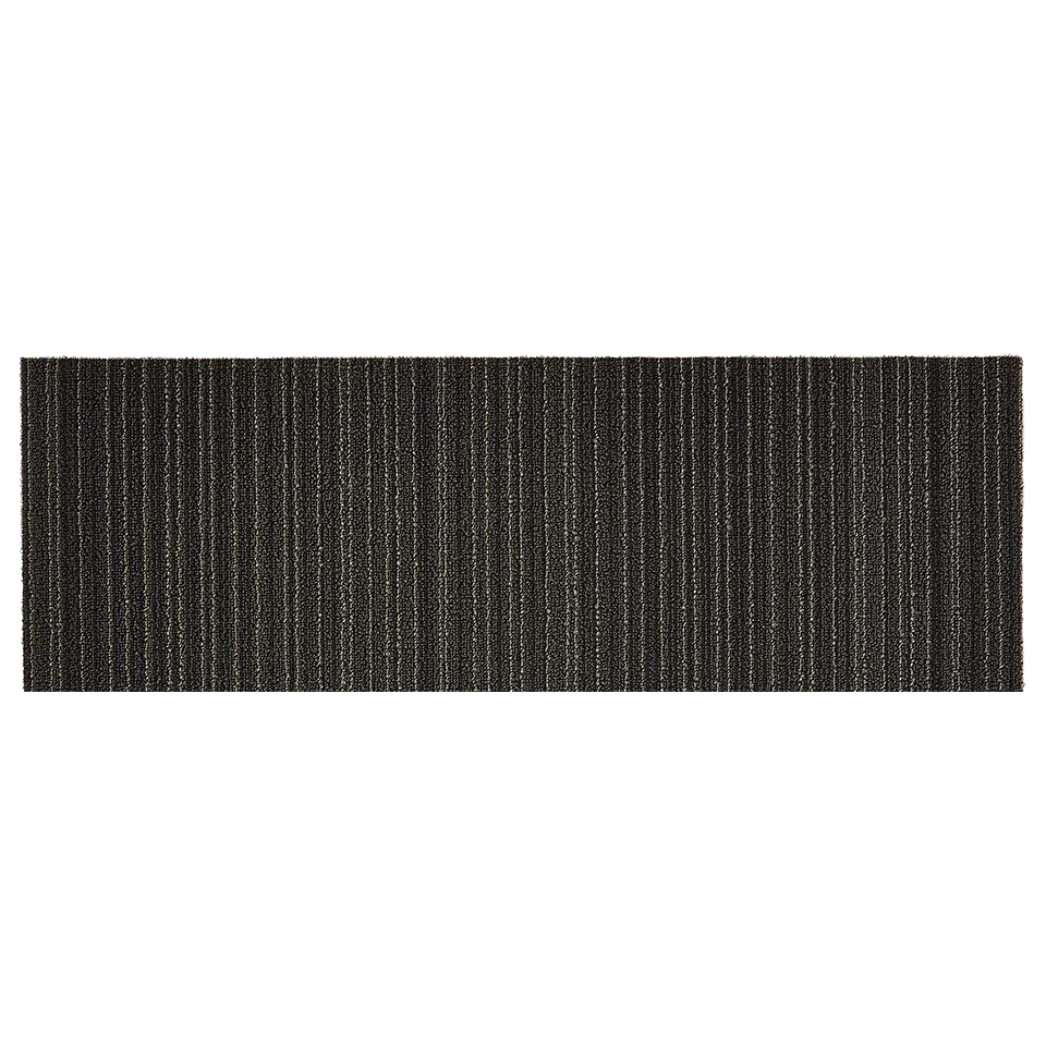 SKINNY STRIPE SHAG RUNNER, STEEL