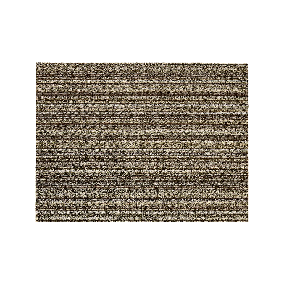 SKINNY STRIPE SHAG UTILITY MAT, MUSHROOM