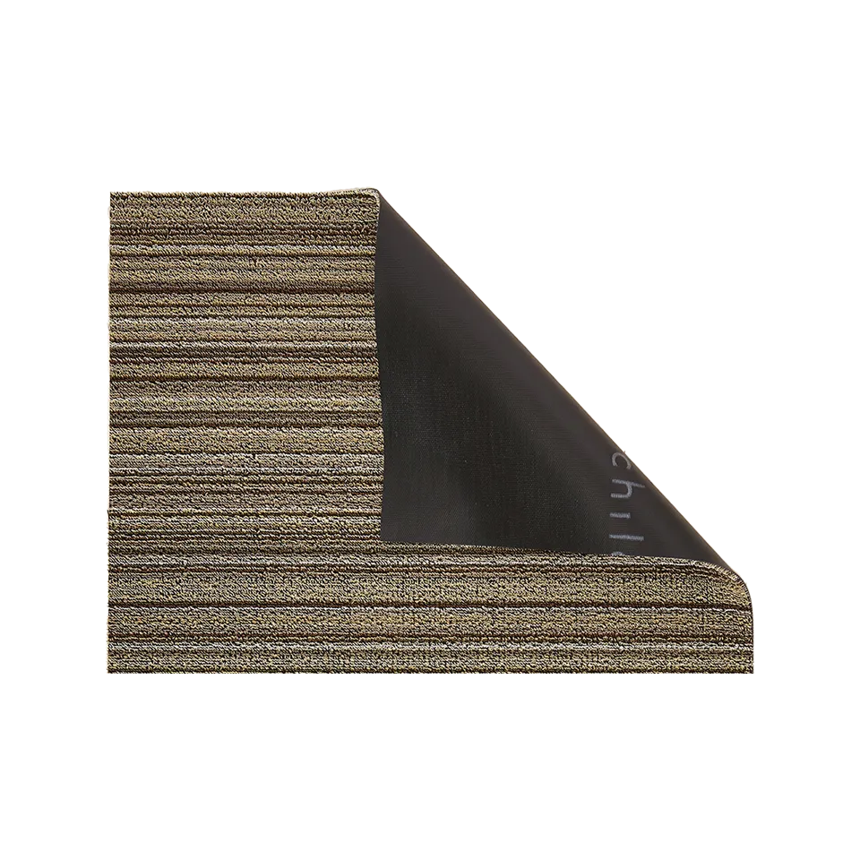 SKINNY STRIPE SHAG UTILITY MAT, MUSHROOM