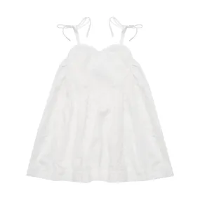 white rose coconut blossom dress