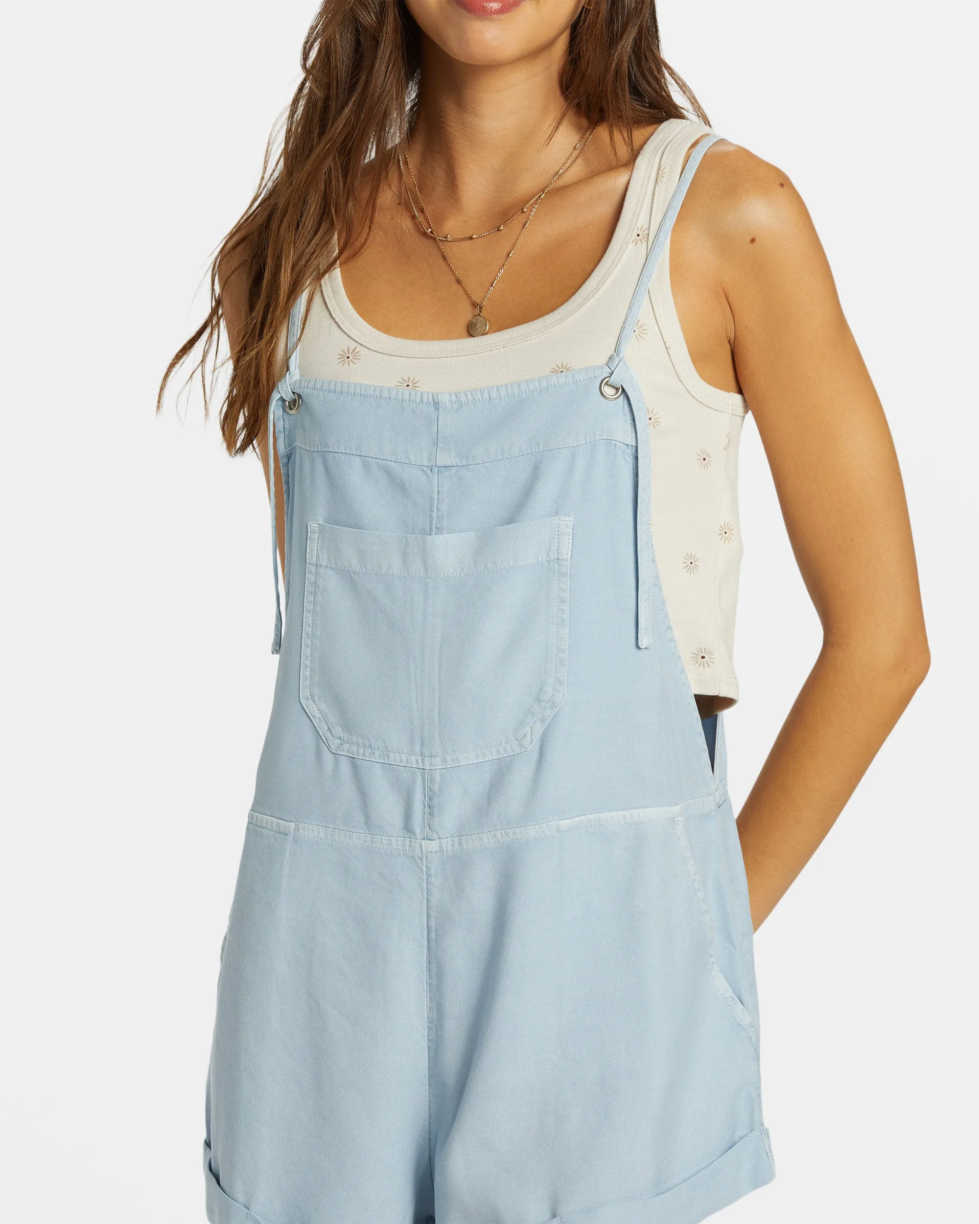 Wild Pursuit Romper - Washed Chambray