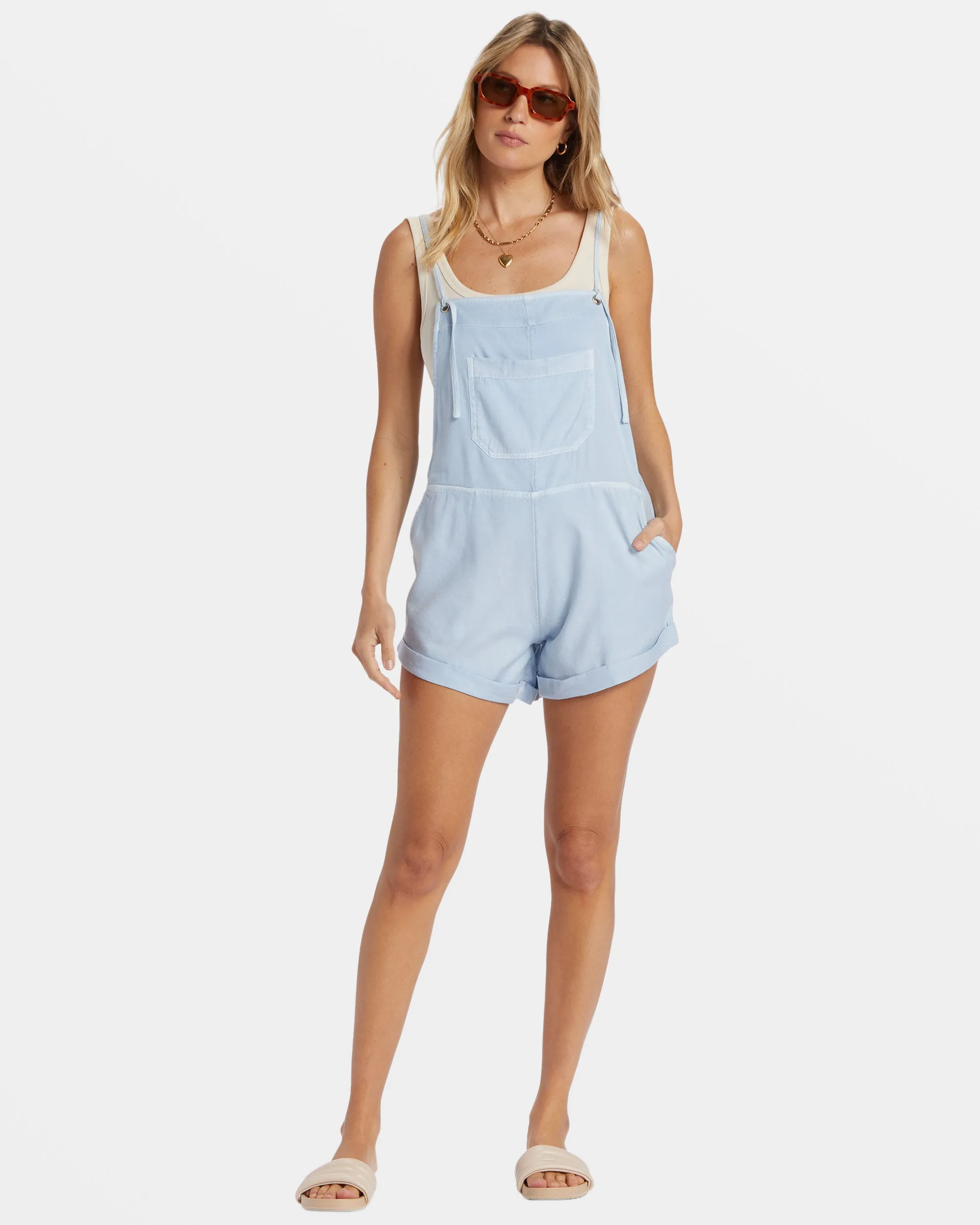 Wild Pursuit Romper - Washed Chambray