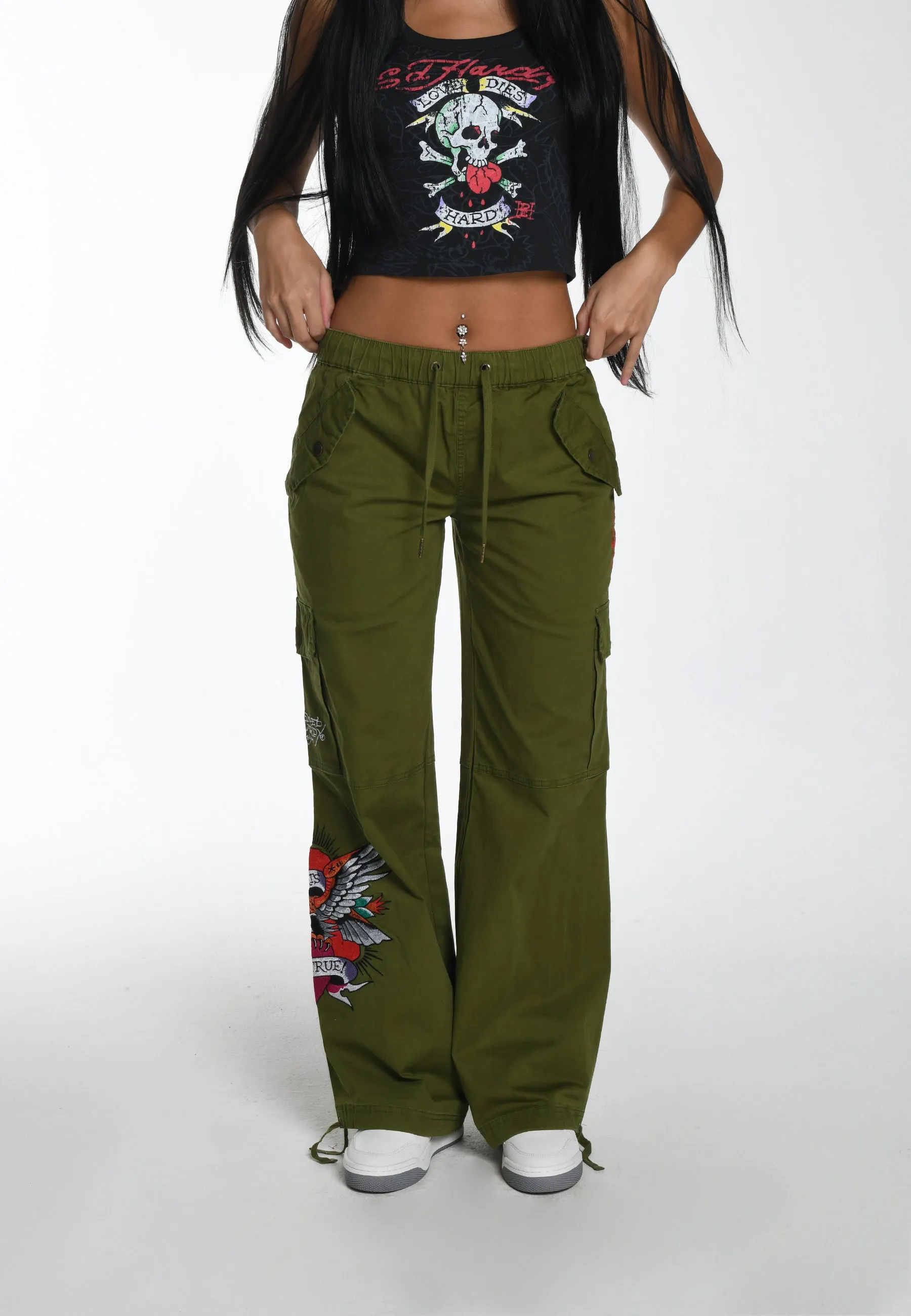 Womens Brave Heart Cargo Trouser - Green