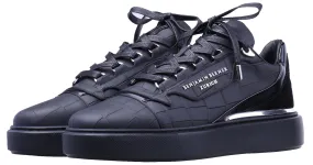 Women's Low-Top BNJ RAPHAEL ALL BLACK  MATT CROCODILE