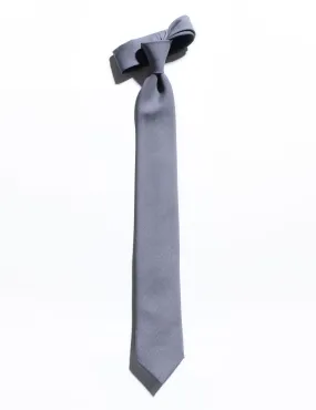 Wool and Mohair Plainweave Tie - Cool Gray